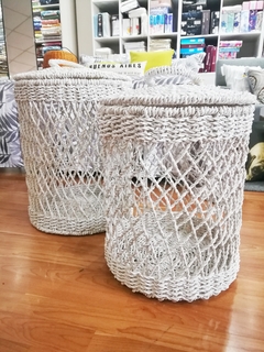 Cesto Calado Rattan Blanco - Ven a Ver