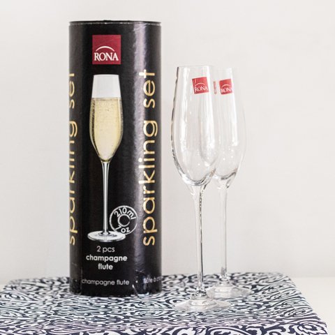 Set x2 Copas de Champagne Cristal Rona