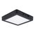 Plafón de led aplicar bordes negro cuadrado 18W 22 x 22cm