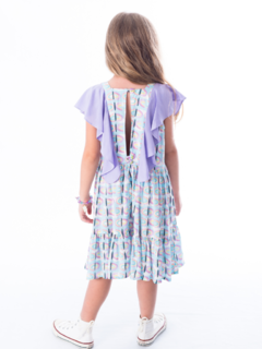 Vestido Céu de Borboleta com lilás Azeitona Kids - comprar online