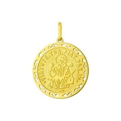 Pingente Medalha de São Bento em Ouro 18k 750