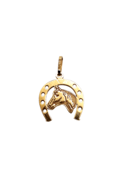 Pingente Ferradura/Cavalo Ouro 18k (21mm)