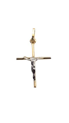 Pingente Jesus na Cruz Ouro 18k (25mm)