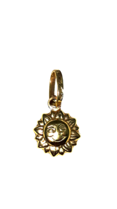 Pingente Sol Dupla Face Ouro 18k (16mm)