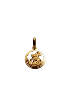 Pingente Medalha São Jorge Ouro 18k (15mm)