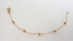 Pulseira Bolinhas de Ouro 18k (13 cm)