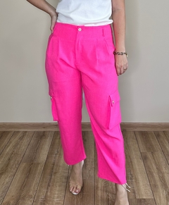 Calça cargo pink Milena - comprar online