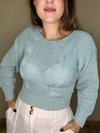 Blusa básica de tricot com trança