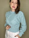 Blusa básica de tricot com detalhes - Moniê