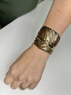 Bracelete Dourado Folha Dalila