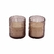 KIT c/ 2 VELAS COM VIDRO DECORADO FUME - comprar online