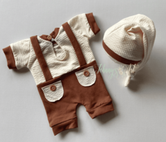 Conjunto Noah Marrom Newborn - Johnny's Art