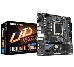 PLACA MAE GIGABYTE H610M H DDR4, CHIPSET H610, INTEL LGA 1700, 1X M.2, 2X USB 3.2, MATX