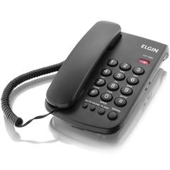 Telefone Elgin de Mesa com fio, Bloqueador, Preto - TCF-2000