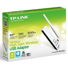 ADAPTADOR USB TP-LINK WIRELESS 150MBPS ALTO GANHO TL-WN722N