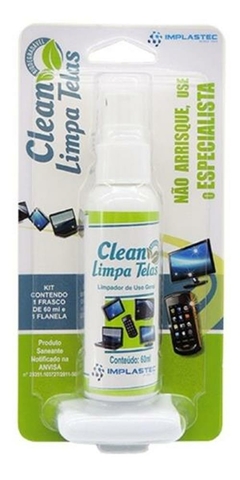 CLEAN LIMPA TELAS 60ML + FLANELA ANTI RISCO