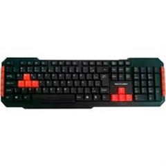 TECLADO MULTIMIDIA GAMER RED KEYS USB (05)