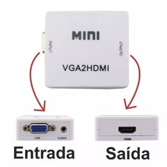 CONVERSOR ADAPTADOR VÍDEO ÁUDIO COMPOSTO 3 RCA AV PARA HDMI