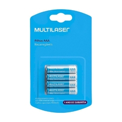 PILHAS RECARREGAVEIS AAA (1000MAH) - 4 UNIDADES