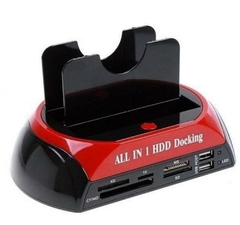 DOCK STATION 2 HD SATA E IDE 3,5 E 2,5 USB/E-SATA/CARTÃO SD