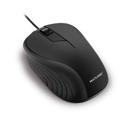 MOUSE EMBORRACHADO PRETO COM FIO USB 1200DPI - MULTILASER