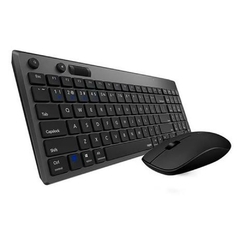 KIT TECLADO E MOUSE SEM FIO BLUETOOTH + 2.4 GHZ BLACK - RAPOO