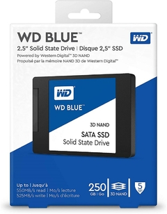 SSD 500GGB SATA III 2.5" 6Gb/s Leituras: 560MB/s e Gravações: 530MB/s - WDS500G2B0A - WD Blue