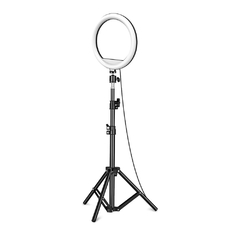 SUPORTE RING LIGHT PREMIUM DE CHAO 10 POL 11W ATE 110CM ALTU