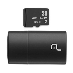 LEITOR USB + CARTÃO 2x1 DE MEMORIA CLASSE 4 4GB