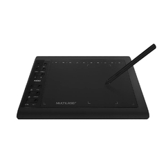 Mesa Digitalizadora Multilaser Criativa Plus 10, 8192 níveis de Pressão, 12 botões, USB, Preto, 5080 LPI