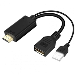 ADAPT. HDMI M X DISPLAYPORT F + USB