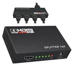 DISTRIBUIDOR DIVISOR SPLITTER HDMI 1X4 1.4V FULL HD 3D 1080P