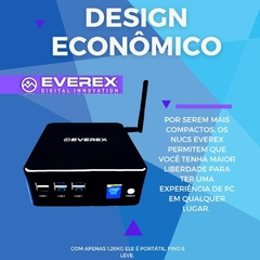 Mini PC NUC Everex Intel Core i3 4GB Memória 120GB SSD Windows 10