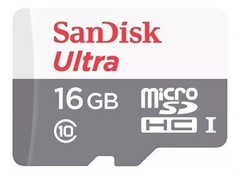 CARTÃO DE MEMORIA SANDISK MICRO SDHC 16GB GN3MA ULTRA COM ADAPTADOR SD16GB