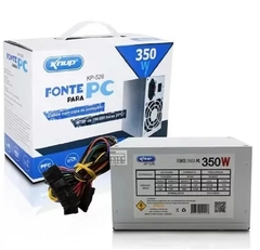 FONTE ATX 350W KNUP KP-526 PRATA 110/220V