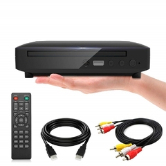 CEIHOIT MINI DVD PLAYER, DVD CD/DISC PLAYER PARA TV COM SAÍDA HDMI/AV, CABOS HDMI/AV INCLUÍDOS, HD 1080P SUPORTADO ENTRADA USB DO SISTEMA PAL/NTSC