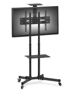 PEDESTAL PARA TV 32" A 75" SUPORTE CENTRAL C/RODIZIOS CTS600