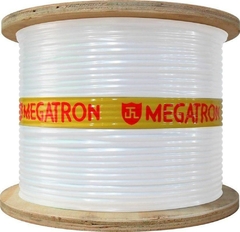 BOBINA CABO COAXIAL RF 0,4/2,5 + 2X26AWG BIPOLAR 300M BRANCO - MEGACABOS