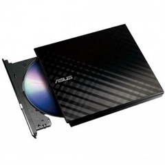 DRIVE GRAVADOR E LEITOR DE CD/DVD EXTERNO USB 8X SLIM PRETO ASUS