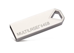 Pendrive Multilaser Diamond 64GB USB 2.0 Metálico - PD852