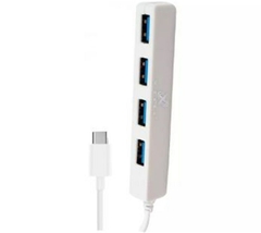 HUB USB 4 PORTAS 3.0 BARRA TYPE C BRANCO