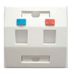 ESPELHO PLASTICO 3X3 BRANCO P/ 2 RJ45 - MUNDO ISP