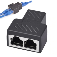 CONECTOR EXTENSOR DUPLICADOR RJ45 SPLITTER PLUG T