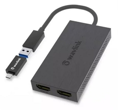 HUB USB HDMI 2 PORTAS 5GBPS ADAPTADOR TYPE-C - WAVLINK