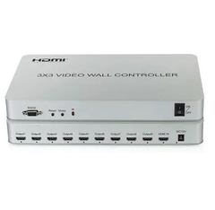 CONTROLADOR DE VÍDEO WALL 3X3 HDMI HORIZONTAL E VERTICAL 9 TELAS PERMITE VÁRIAS COMBINAÕES DE EXIBIÇÃO NO DISPLAY 1x1, 1x2, 1x3, 1x4, 2x1, 2x2, 2x3, 2x4, 3x1, 3x2, 3x3, 4x1 e 4x2 - PENTON