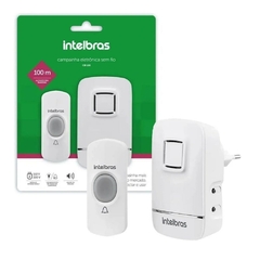 CAMPAINHA ELETRONICA SEM FIO COM BATERIA CIB 100 BRANCO INTELBRAS