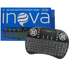 TECLADO MINI SEM FIO USB COM TOUCHPAD - KP-2048