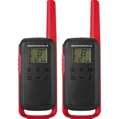 RADIO COMUNICADOR T210 BR 32KM PRETO/VERM- MOTOROLA