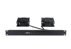 KIT VENTILAÇÃO PARA RACK COM 2 VENTILADORES KVR 2V INTELBRAS PRETO