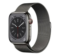 APPLE WATCH SERIE 8 45MM GPS + CELLULAR CAIXA GRAFITE AÇO INOXIDÁVEL PULSEIRA MILANÊS